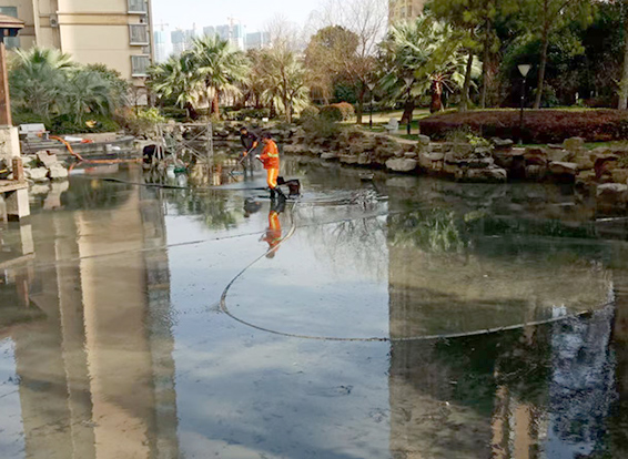 城步景观池淤泥清理
